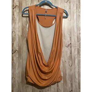 Women's Rosegal Cowl Neck Sleeveless Layered Racerback Blouse Shirt Size Large